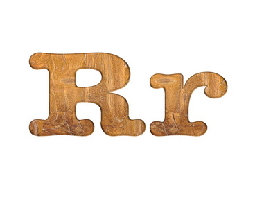 木制字母 r