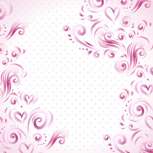 抽象花卉背景用粉红色的心