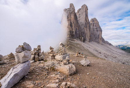 lavaredo，意大利的三峰