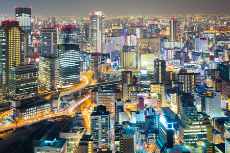 大阪梅田的夜晚