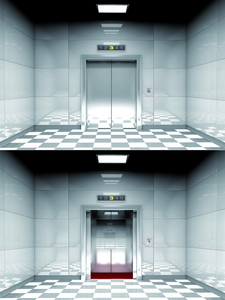 现代电梯的闭门