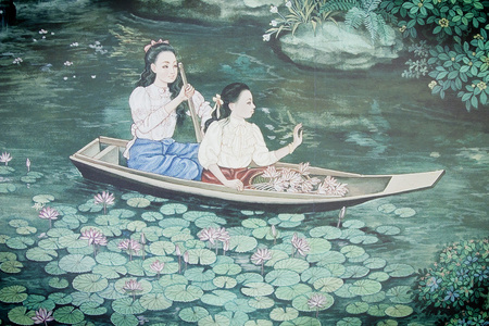 荔枝泰国 泰国绘画，泰国的原始图像