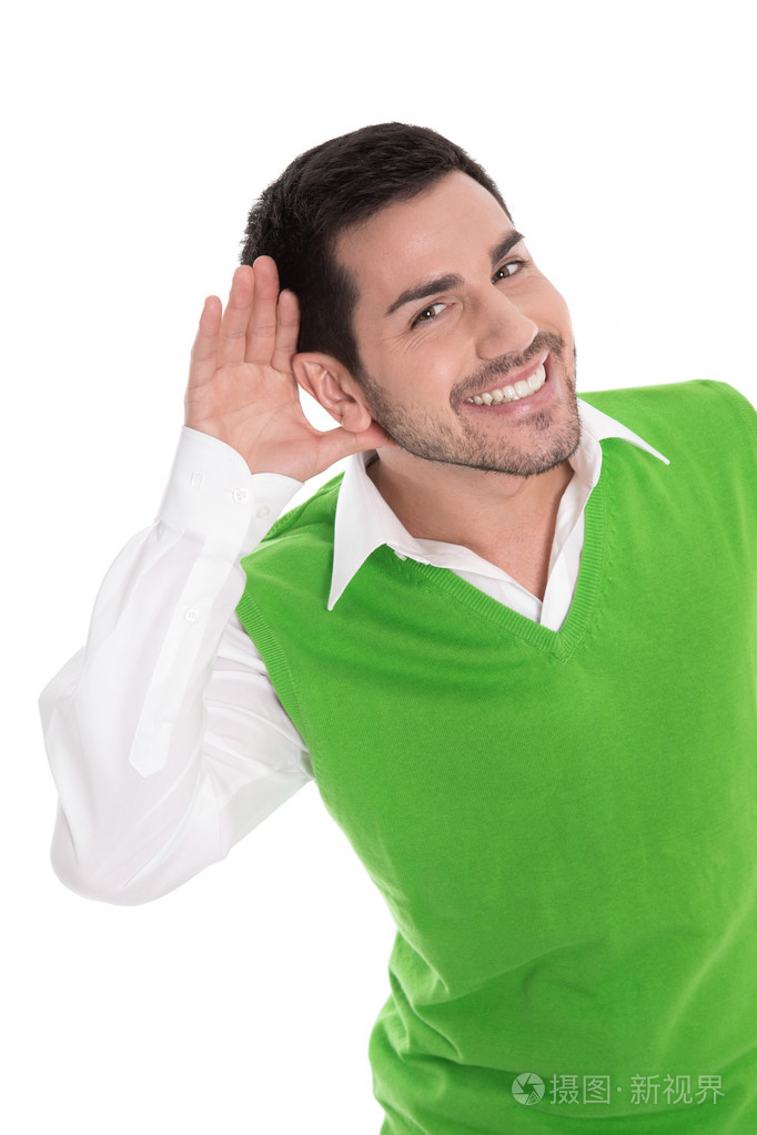 快乐商人感兴趣聆听所有