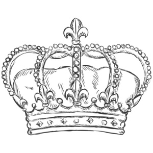 矢量素描图王冠照片