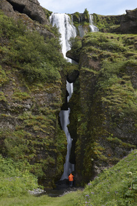 冰岛。南方地区。eyjafjalajokul 区。瀑布附近开幕词