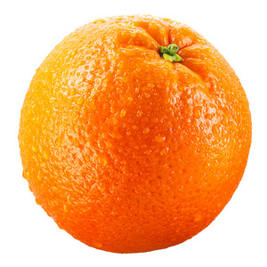 湿分离具有剪切路径的白色衬底上的橙色水果