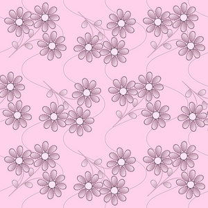 抽象花卉矢量图