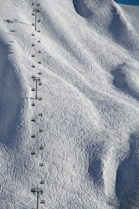 滑雪度假村红波利亚纳，俄罗斯的升降椅