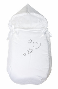 婴儿保暖睡袋孤立的白色