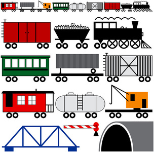 火车引擎和汽车