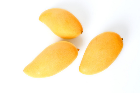 三成熟的金黄芒果