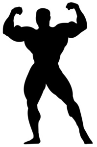 健美运动员剪影照片