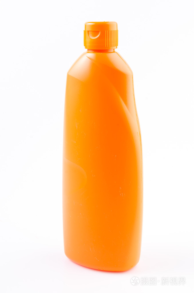 橙色的清洗瓶子