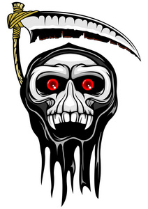 死神的眼睛收割者的头照片