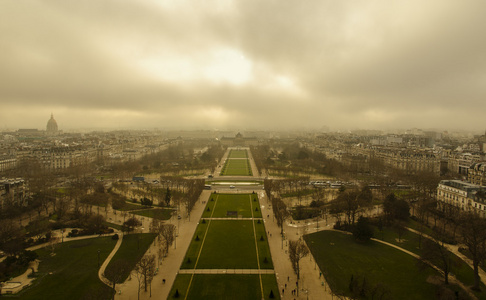 巴黎，法国空中城市景观