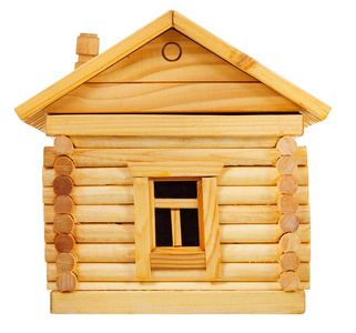 木原木造的房子的侧面图图片