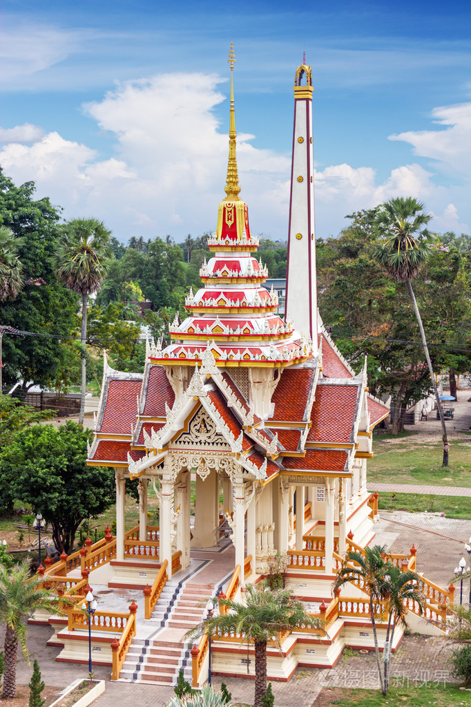 查龙寺庙园林环境，普吉岛泰国