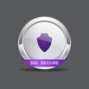 ssl 保护安全的圆形按钮