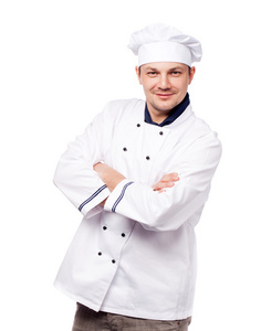 厨师制服的男人