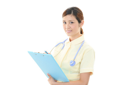 微笑亚洲女护士照片