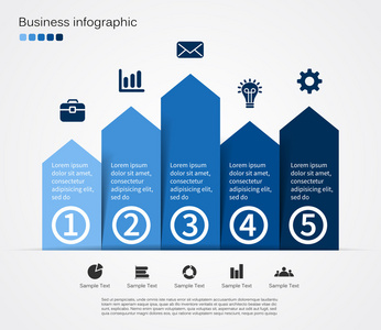 现代的矢量信息图形的商务项目