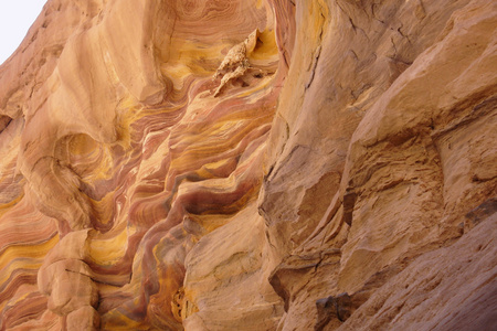 彩色的岩石峡谷中