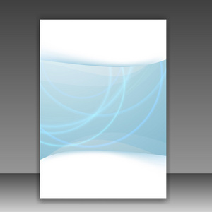 现代的文件夹模板明亮的蓝色线条
