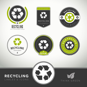 质量设置回收标签和徽章