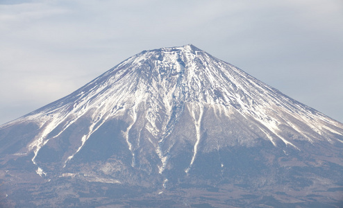 山富士在冬天