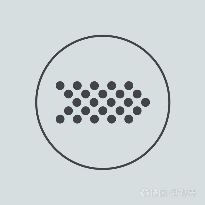 矢量的小圆圈图标在灰色的背景上.10 eps