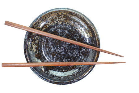 筷子和陶瓷板