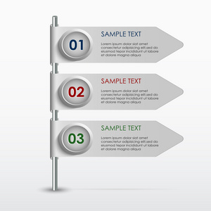 丰富多彩的信息图形旗帜模板