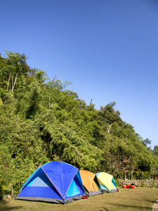 帐篷营地 旅游概念