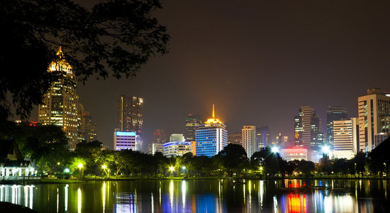 在曼谷的夜晚时间