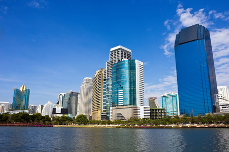 在曼谷市的高层建筑