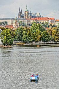 在布拉格，捷克共和国摩尔多瓦河