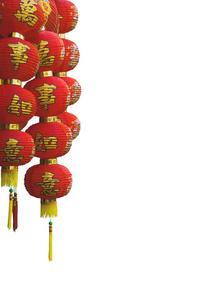 中国农历新年装饰的灯笼