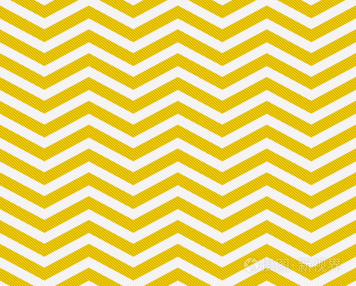 黄色和白色的锯齿形纹理的织物背景