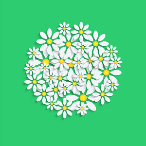 花 background.white 上绿色的 background.vector