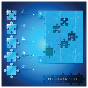现代的拼图游戏业务图表背景设计温度