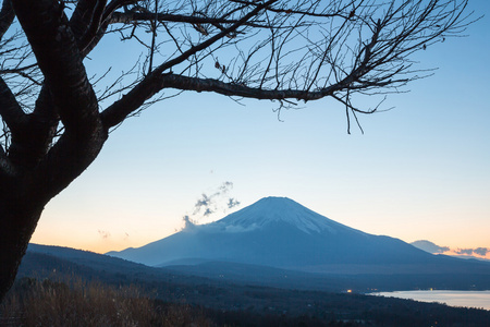 日落富士山