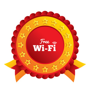 免费 wifi 上网的标志。wifi 符号。无线网络