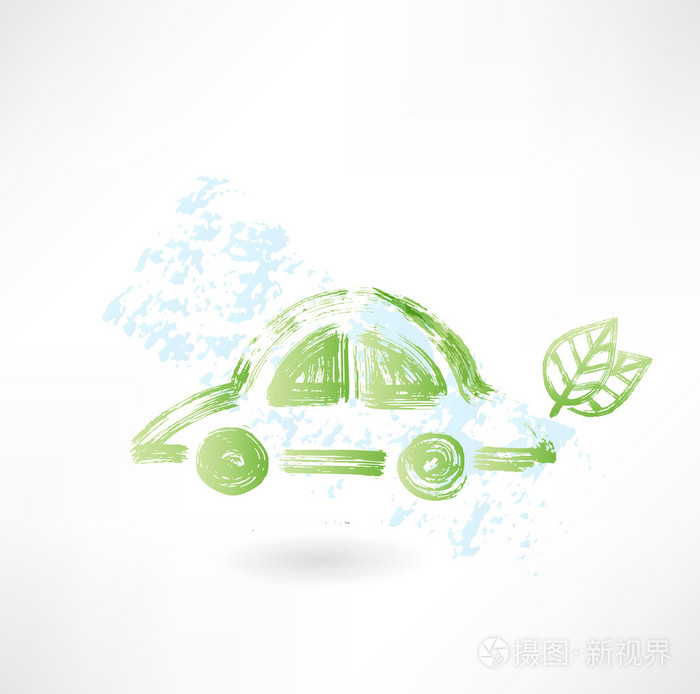 生态汽车垃圾图标