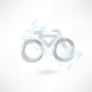 自行车 grunge 图标