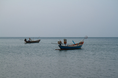 渔船在海上，泰国