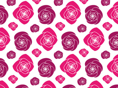可扩展的粉红色牡丹花卉图案