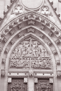 大教堂的立面，布拉格的细节