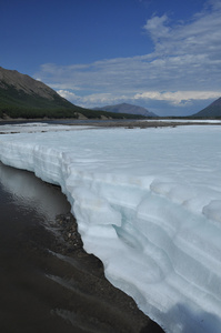 雅库特河河段中的永久冰域