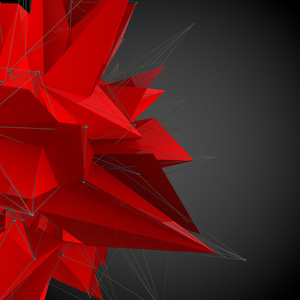红色的抽象现代三角形状图片
