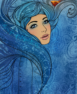 水瓶座女孩图片